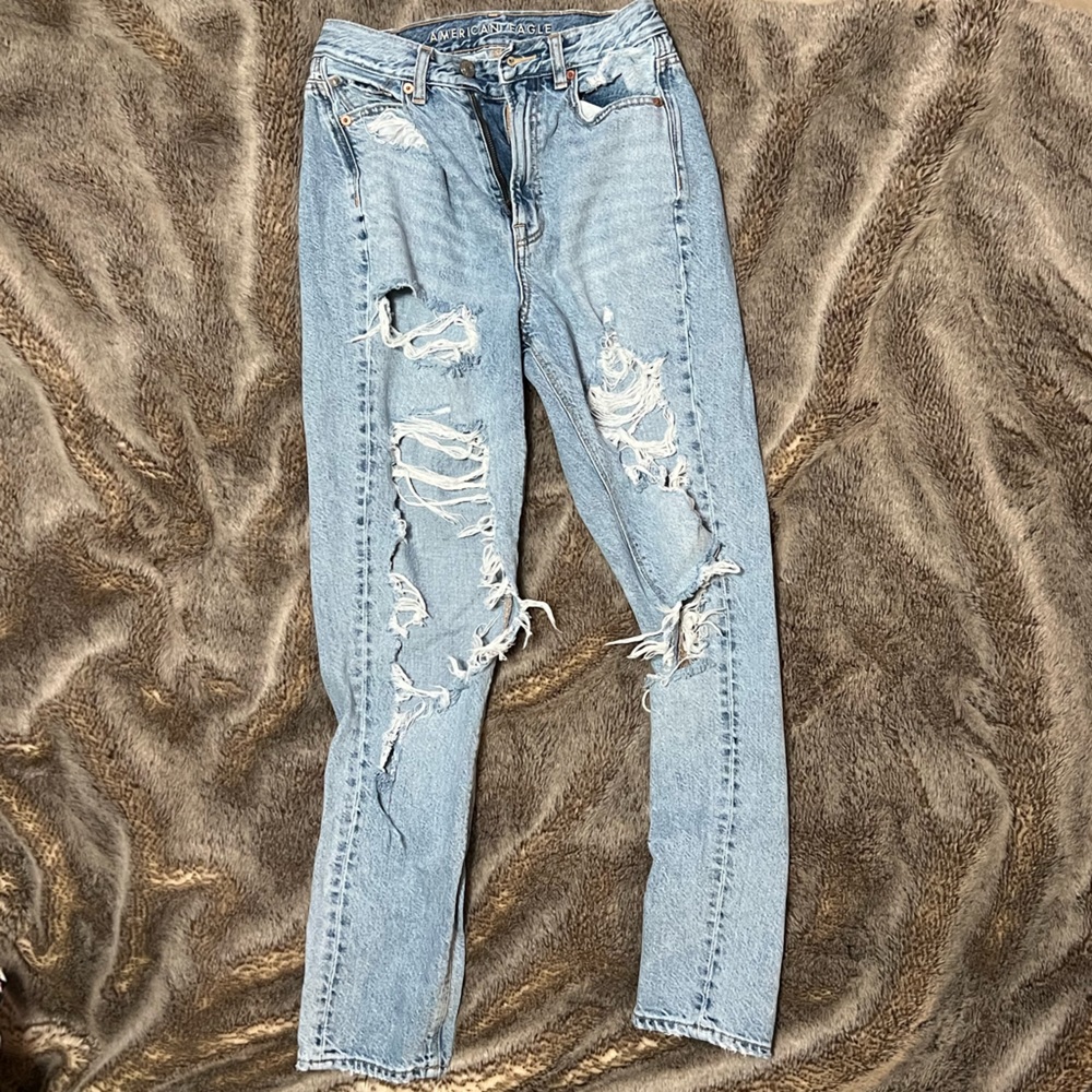American Eagle highest rise mom jeans